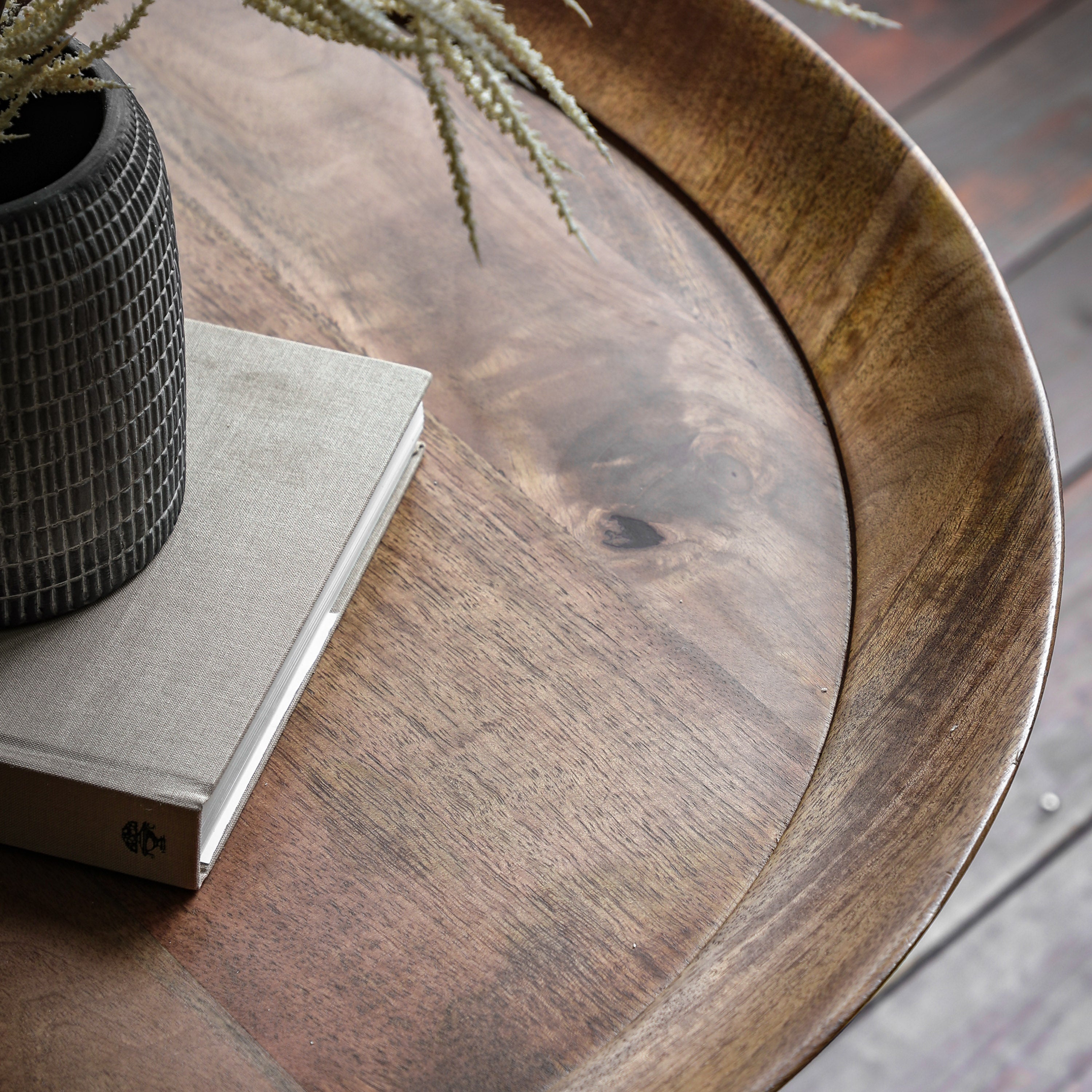 Milena Artisan Mango Wood Round Coffee Table